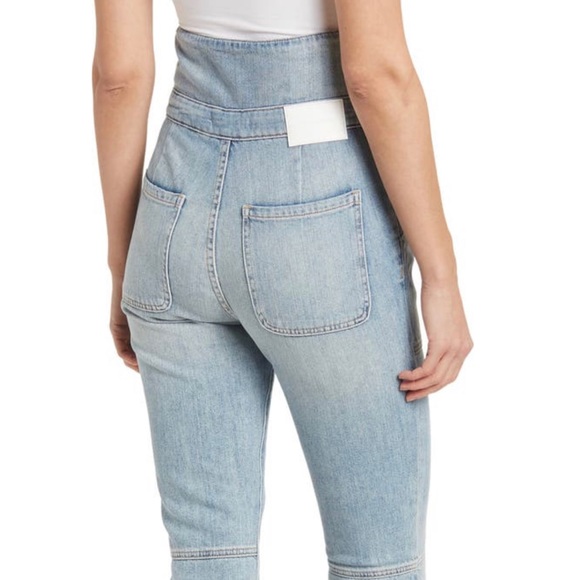 Jonathan Simkhai Standard Henley Tie Waist Straight Jeans NWT - Picture 2 of 5